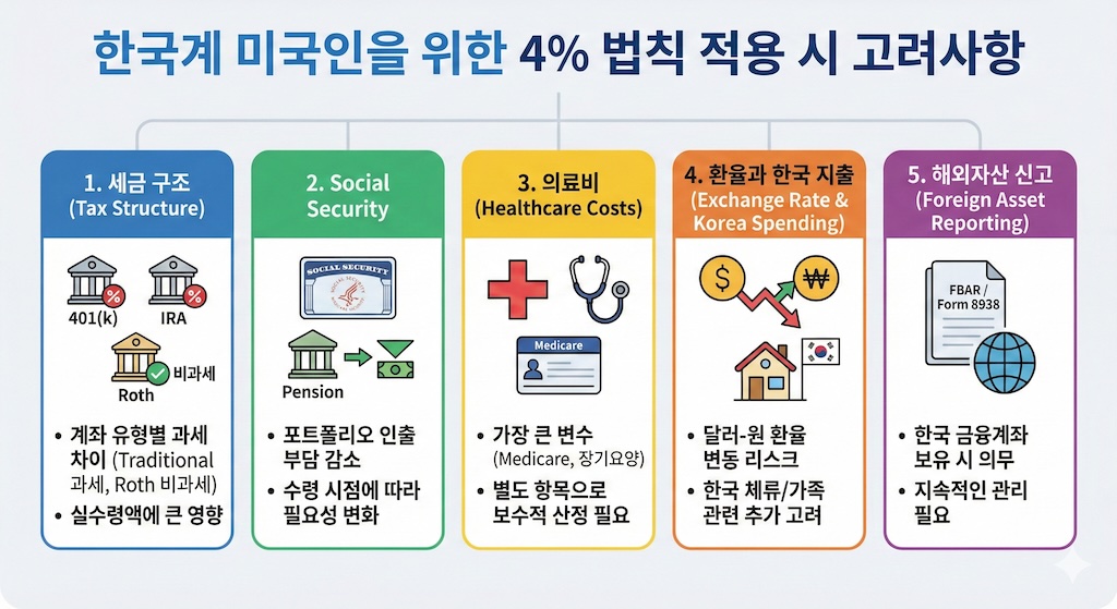미국에 사는 한국인이 특히 고려해야 할 요소