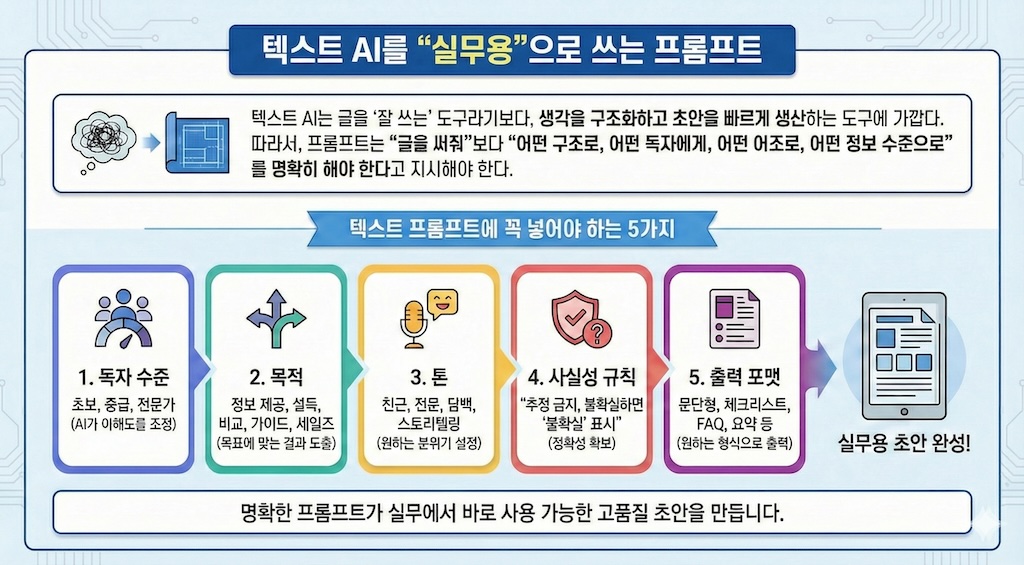 텍스트 AI를 실무용으로 쓰는 프롬프트