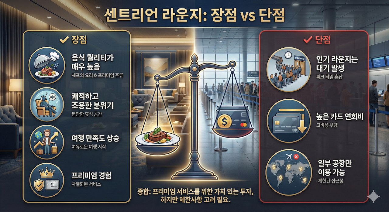 센트리언 라운지 장단점