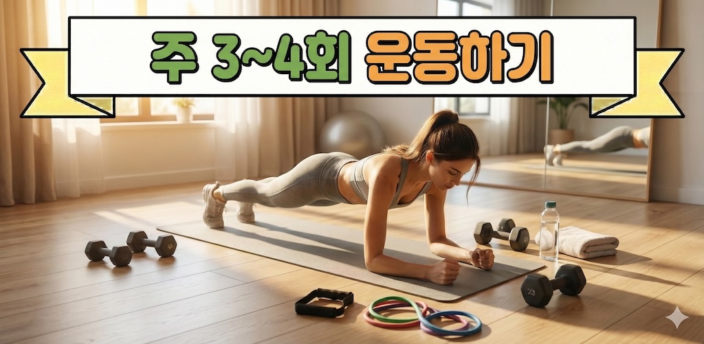 주 3~4회 운동하기